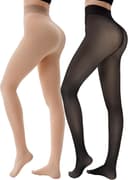 Thumbnail 4 de HONGTEYA Fleece Lined Tights 2 Pairs 🧦