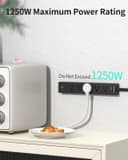Thumbnail 1 de HOPOW Flat Plug Power Strip 1700J with 5 Outlets & 3 USB 📺