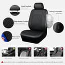 Thumbnail 2 de HORSE KINGDOM Universal PU Leather Front Seat Covers 2 pcs 🚗