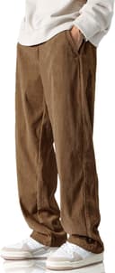 Thumbnail 1 de HOTake Men's Corduroy Baggy Sweatpants elastic waist 👖