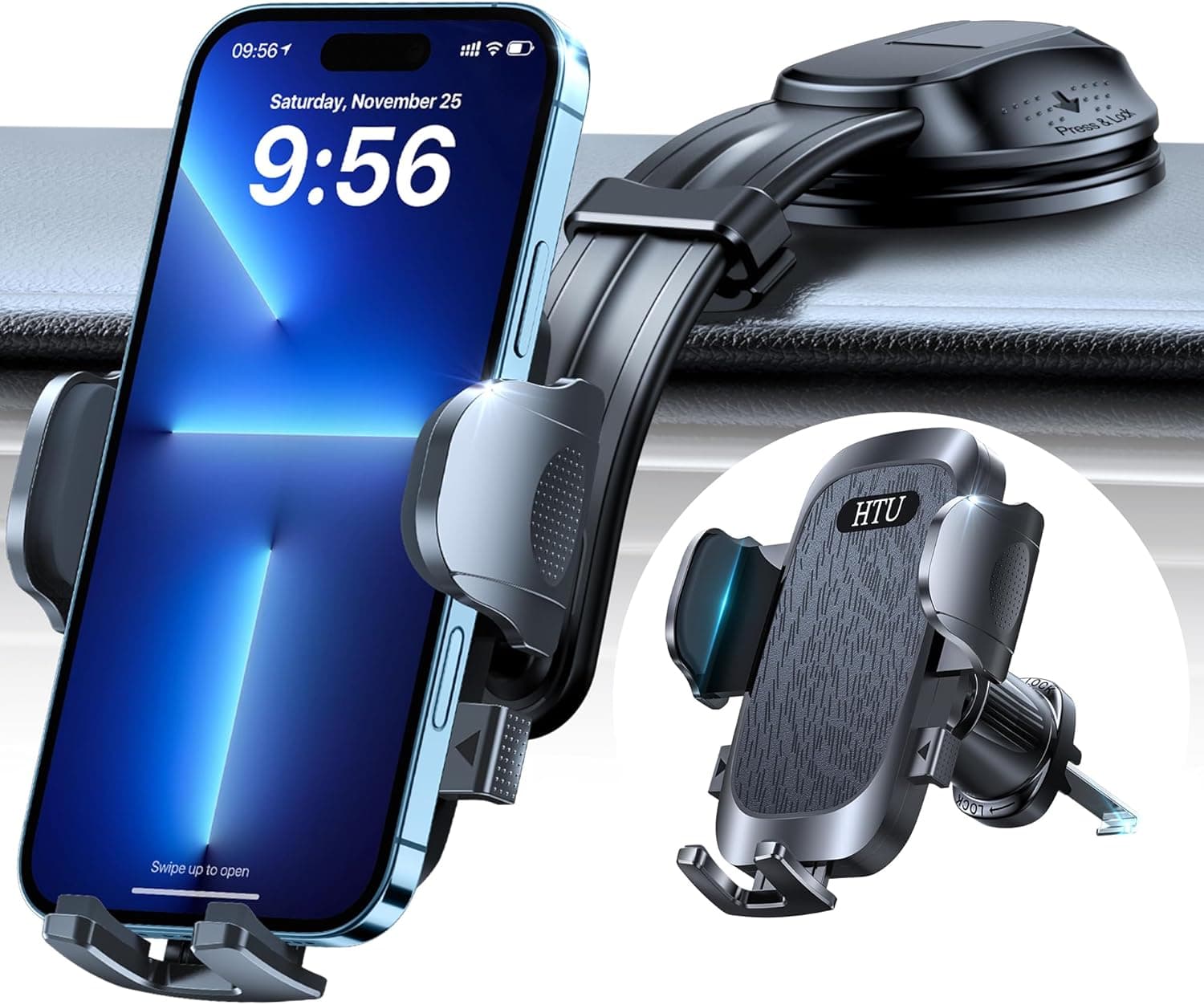 HTU Upgraded Strongest Suction Car Phone Holder 🚗