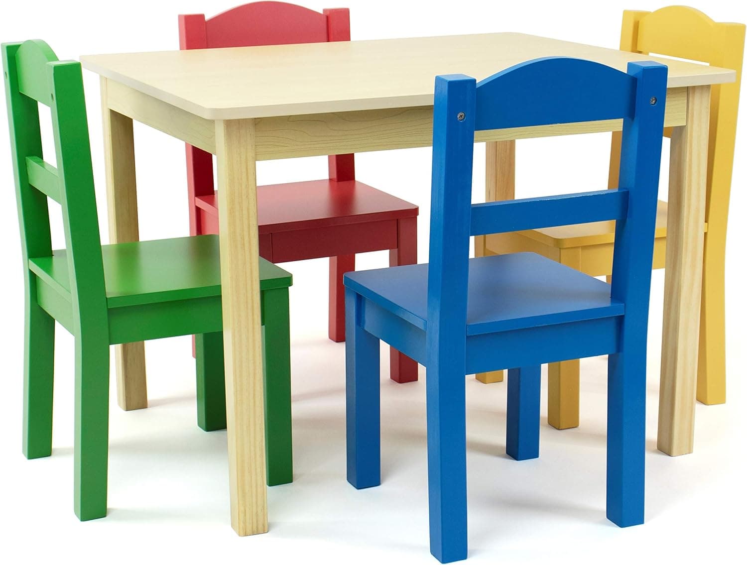 Humble Crew Kids Wooden Table and 4 Chairs Set — Kids table for toddlers 📚