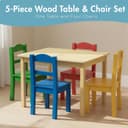 Thumbnail 2 de Humble Crew Kids Wooden Table and 4 Chairs Set — Kids table for toddlers 📚