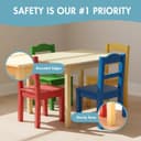 Thumbnail 5 de Humble Crew Kids Wooden Table and 4 Chairs Set — Kids table for toddlers 📚