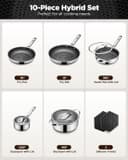 Thumbnail 1 de Hybrid Stainless Steel 10PC Cookware Set 🍳