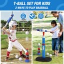 Thumbnail 3 de HYES 2 in 1 Kids Basketball Hoop and T Ball Set, Adjustable 🎯