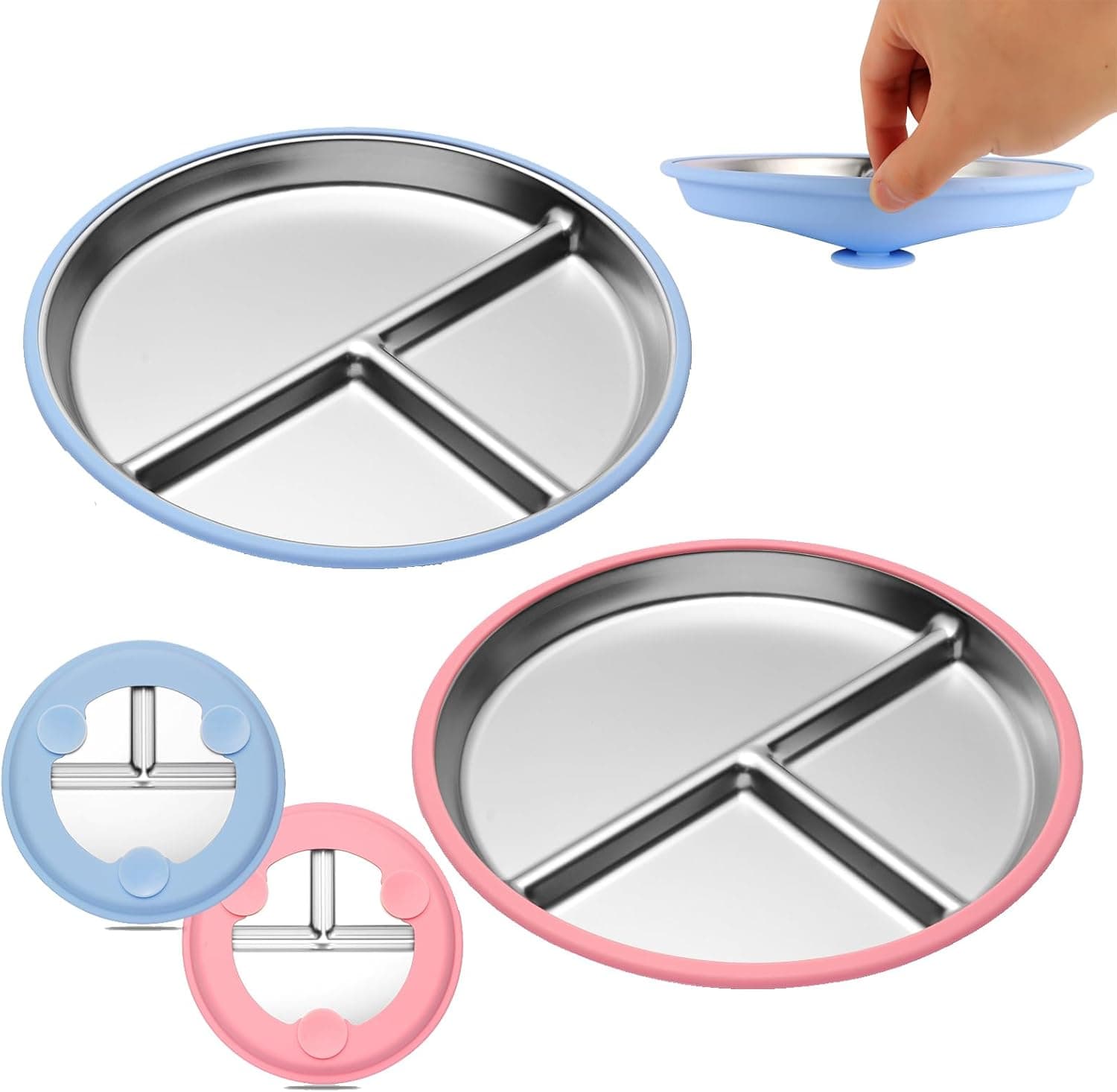 iconfont Stainless Steel Toddler Plate 9 Inch 🍽️