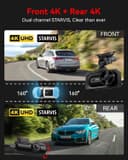 Thumbnail 1 de IIWEY 4K+4K Dash Cam with Dual STARVIS 128GB 📷