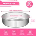 Thumbnail 1 de 8 Inch Stainless Steel Cake Pans Set of 2 🍰