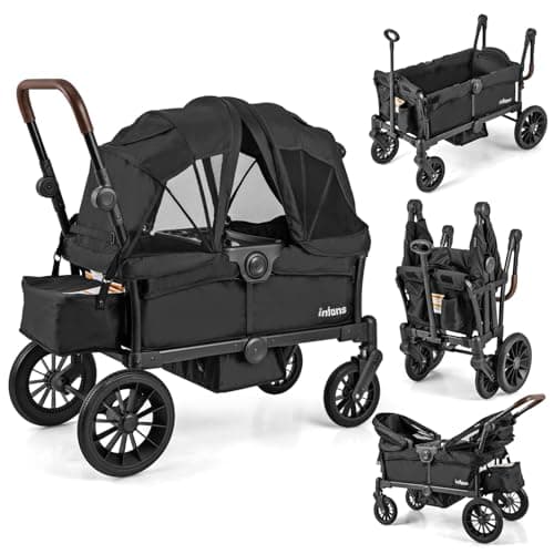 INFANS Wagon Stroller for 2 Kids with Removable Canopy 🚼