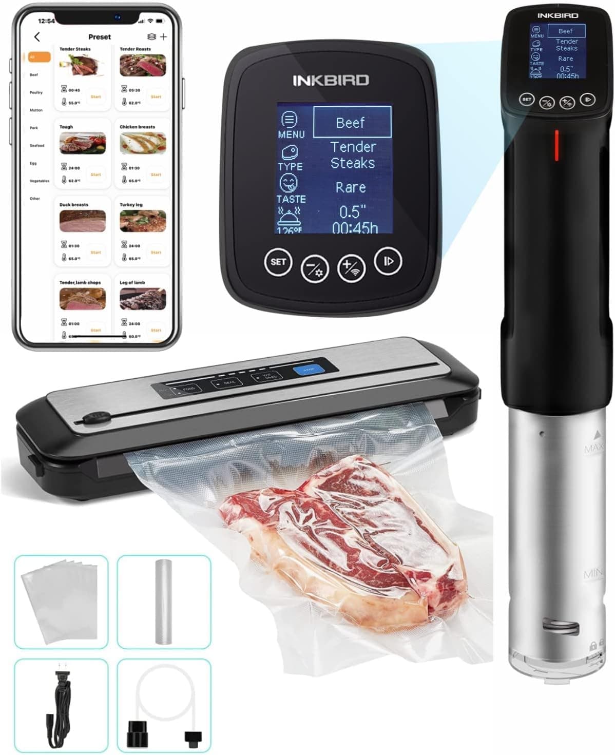 INKBIRD ISV-100W 1000W sous vide cooker with Wi‑Fi 📷