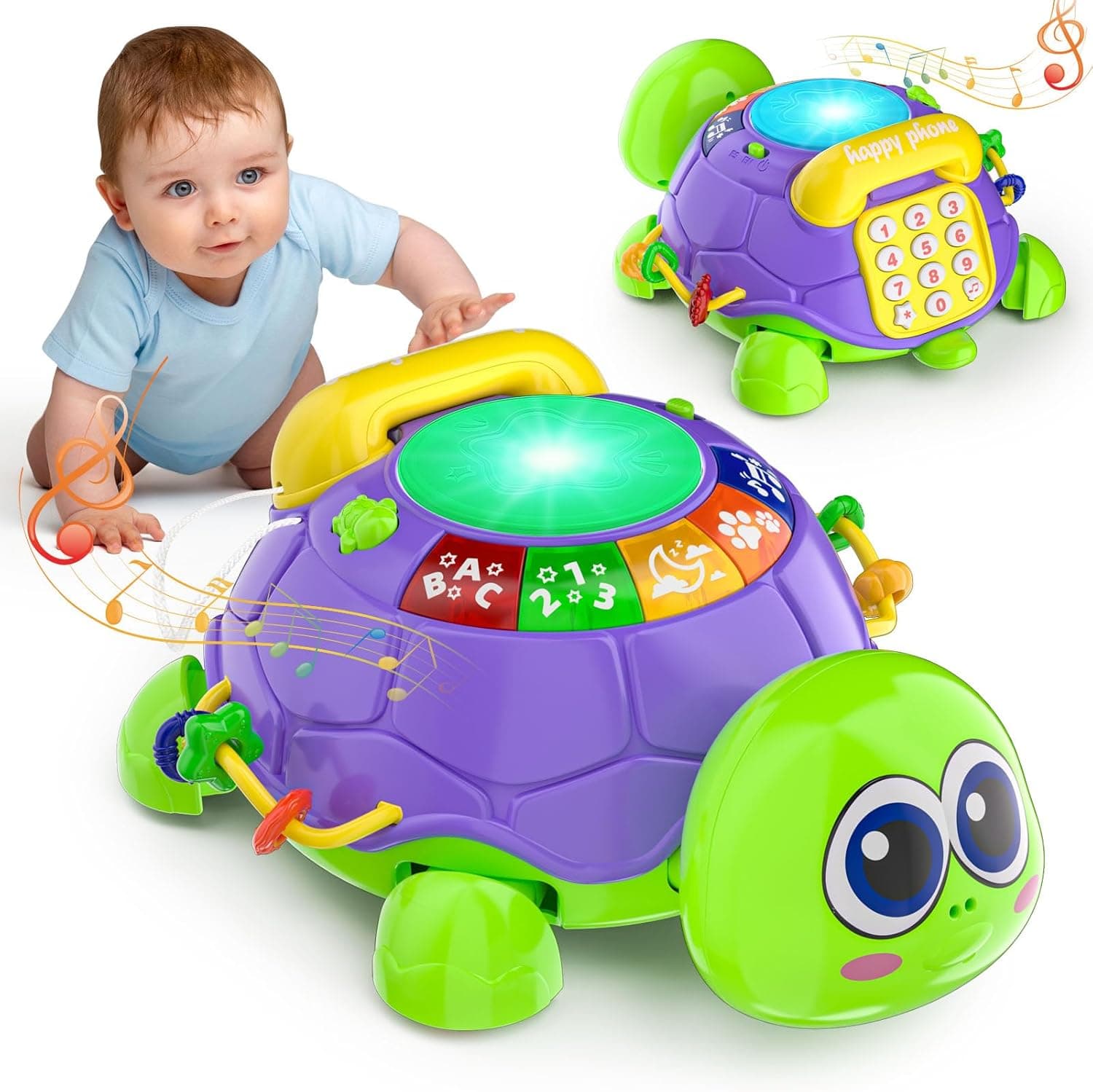INNOSKY Musical Turtle Baby Toy for 6–12 Months 🧸