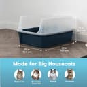 Thumbnail 1 de IRIS USA XX-Large Cat Litter Box 30" Navy 🐱