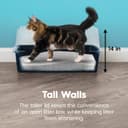 Thumbnail 3 de IRIS USA XX-Large Cat Litter Box 30" Navy 🐱