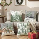 Thumbnail 4 de Ni-JASW Christmas Pillow Covers, 18x18 inch, Set of 4 ⚡