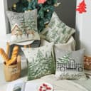 Thumbnail 6 de Ni-JASW Christmas Pillow Covers, 18x18 inch, Set of 4 ⚡