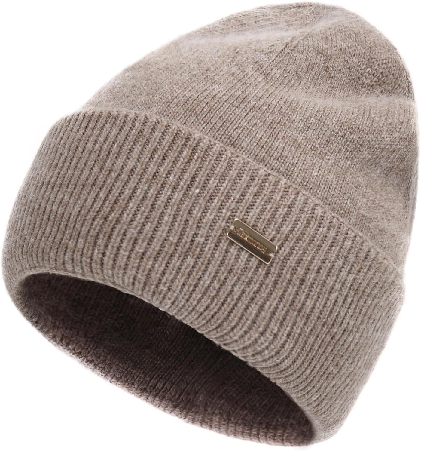 jaxmonoy Knit Beanie Soft Double-Layer Winter Hat 🧢