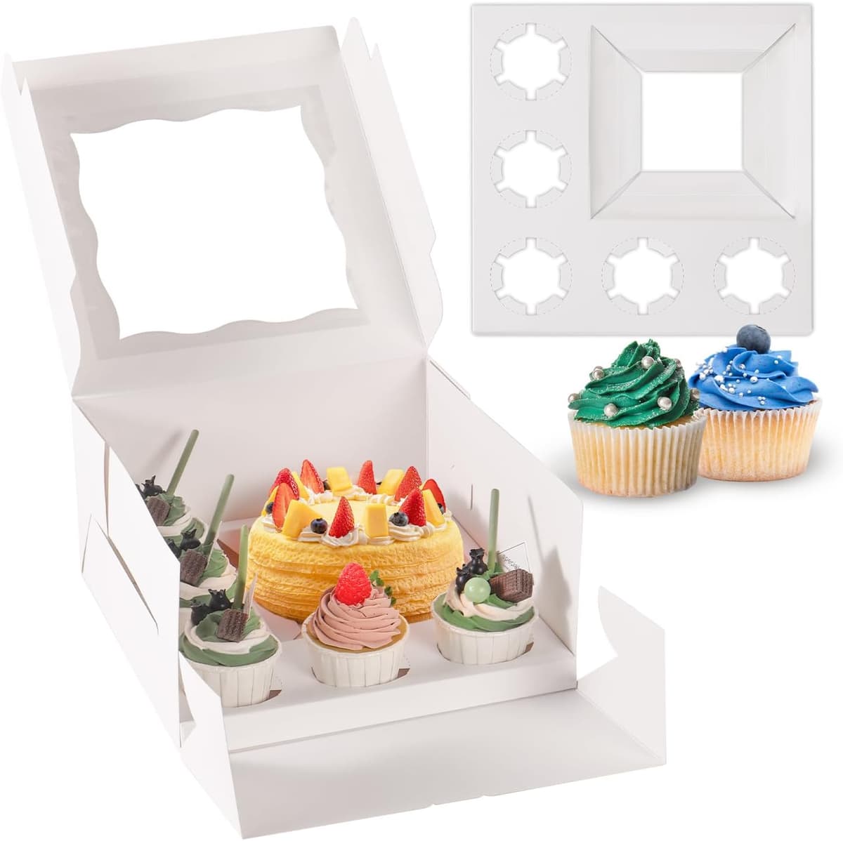 JCD 1+5 Cupcake Box Combo 8-Pack 🎂