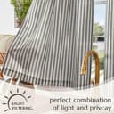 Thumbnail 4 de Jinchan Striped Linen Curtains 24" 📦