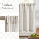 Thumbnail 2 de jinchan Striped Linen Kitchen Curtains 30" Tier Panels 🪟