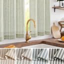 Thumbnail 1 de jinchan Striped Linen Kitchen Curtains 30" sage green curtains 🪟