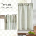 Thumbnail 2 de jinchan Striped Linen Kitchen Curtains 30" sage green curtains 🪟