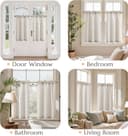 Thumbnail 3 de jinchan Striped Linen Kitchen Curtains 36" tier set 🪟