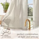 Thumbnail 4 de jinchan Striped Linen Kitchen Curtains 36" tier set 🪟