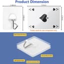 Thumbnail 1 de JINSHUNFA Adhesive Wall Hooks 8-pack 🪝