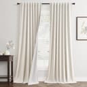 Thumbnail principal de Jowels 90 Inch Linen Blackout Curtains 2 Panels 🪟