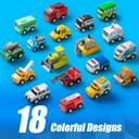 Thumbnail 2 de JOYIN 18-Piece Pull-Back City Toy Cars set 🚗