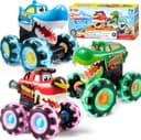 Thumbnail principal de JOYIN Monster Treads Lightning Wheels 3-pack motion-activated toy trucks 🚚