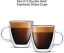Thumbnail 3 de JoyJolt Savor Double Wall Espresso Glasses 5.4 oz ☕