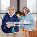 Thumbnail 3 de JOYWOO Wearable Blanket Hoodie Oversized Sherpa Small 🧥