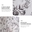 Thumbnail 5 de JSD 100% Cotton Floral Sheet Set Queen 300TC Gray-White 👑