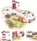 Thumbnail principal de JugueteLand 104-Piece Wooden Train Set for Toddlers 🚂