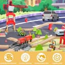 Thumbnail 1 de JugueteLand 104-Piece Wooden Train Set for Toddlers 🚂