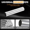 Thumbnail 3 de A-KARCK Exhaust 45° Tube 3.5" OD mandrel bend pipe 🚗