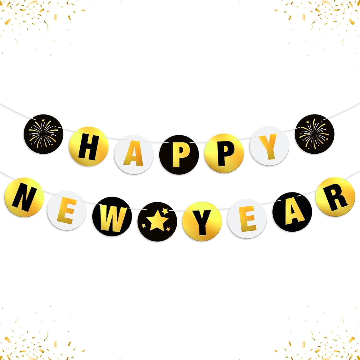 KatchOn Shiny Happy New Year Banner 10 ft 🎉