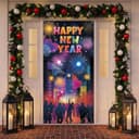 Thumbnail principal de KatchOn XtraLarge Happy New Year Door Cover 74x36 📷