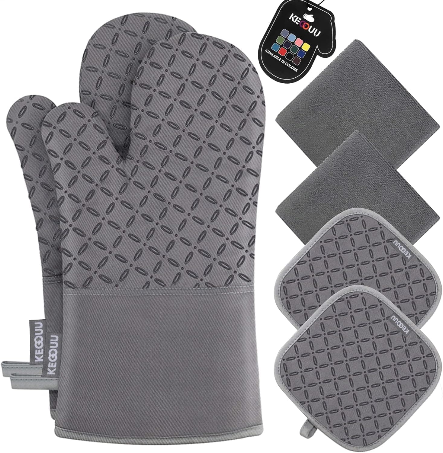 KEGOUU 6-Piece Oven Mitts & Potholders ⚙️
