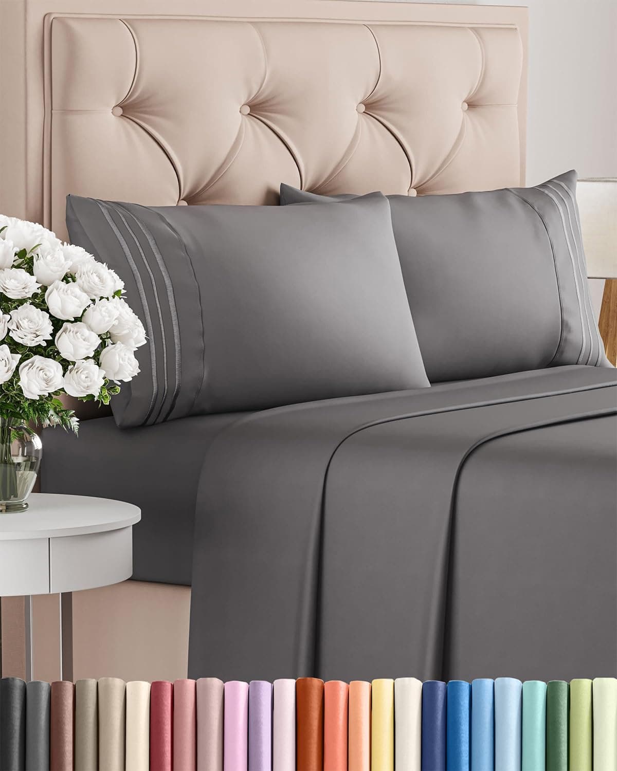 King Size 4-Piece Hotel-Style Sheet Set, Deep Pocket 🛏️