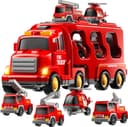 Thumbnail principal de KIZONLY Fire Truck Toys 5-in-1 Carrier Vehicle Set 🚒