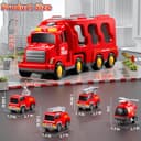 Thumbnail 4 de KIZONLY Fire Truck Toys 5-in-1 Carrier Vehicle Set 🚒