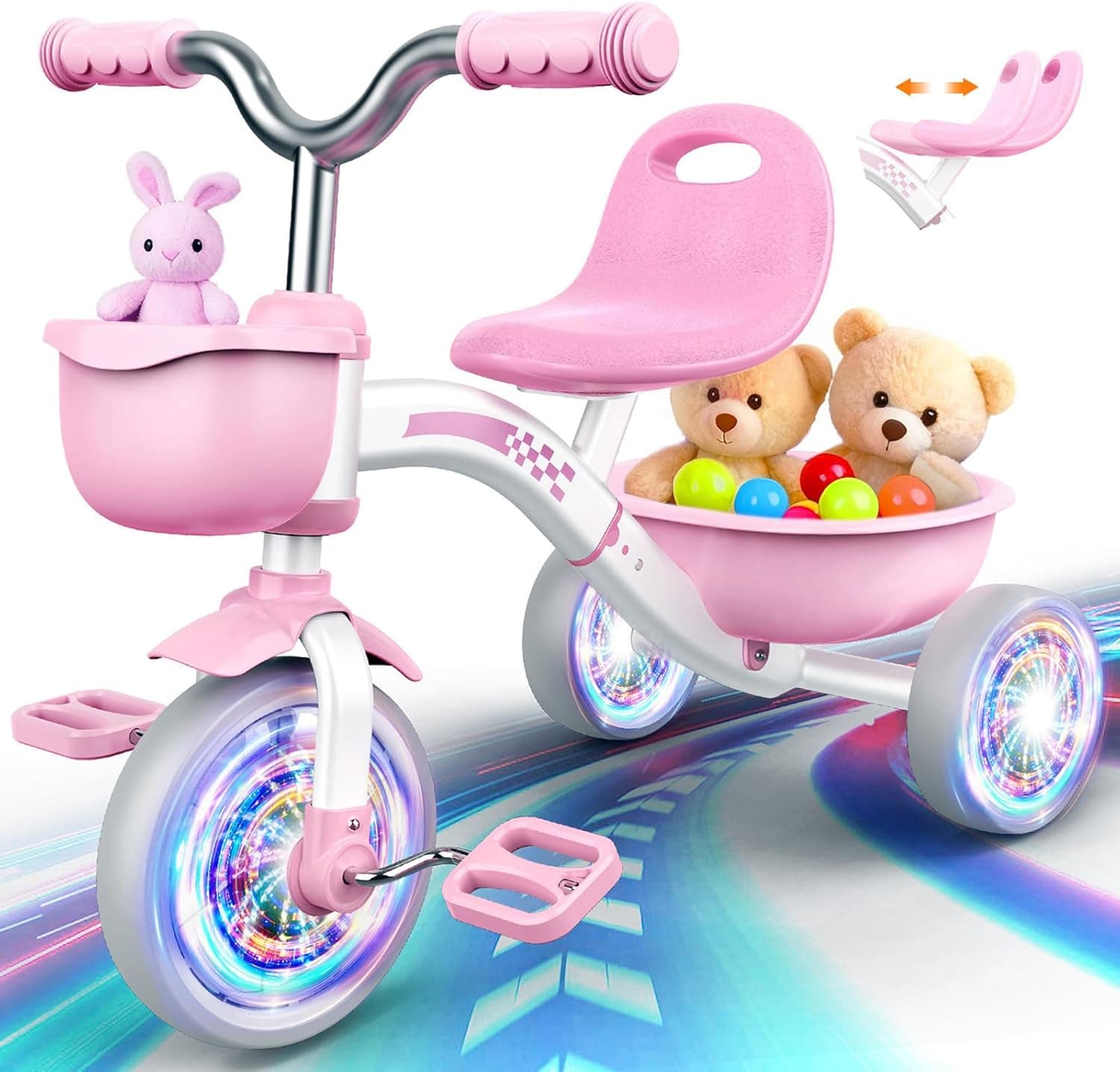 Kkdi Toddler Tricycle Adjustable Seat, Ages 1-5 🚲