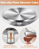 Thumbnail 4 de Kootek Aluminium Alloy Revolving Cake Stand 12" 🍰