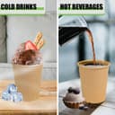 Thumbnail 3 de Lamosi 12 oz Kraft Paper Cups for Hot or Cold Beverages 🍵