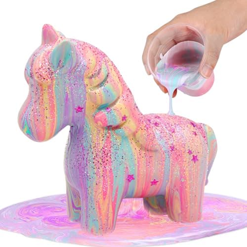 LAOESE Unicorns Paint Pouring Art Kit for Kids 🎨
