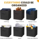 Thumbnail 3 de Large Storage Cubes 13 Inch Cube Bins for Shelves 🧺