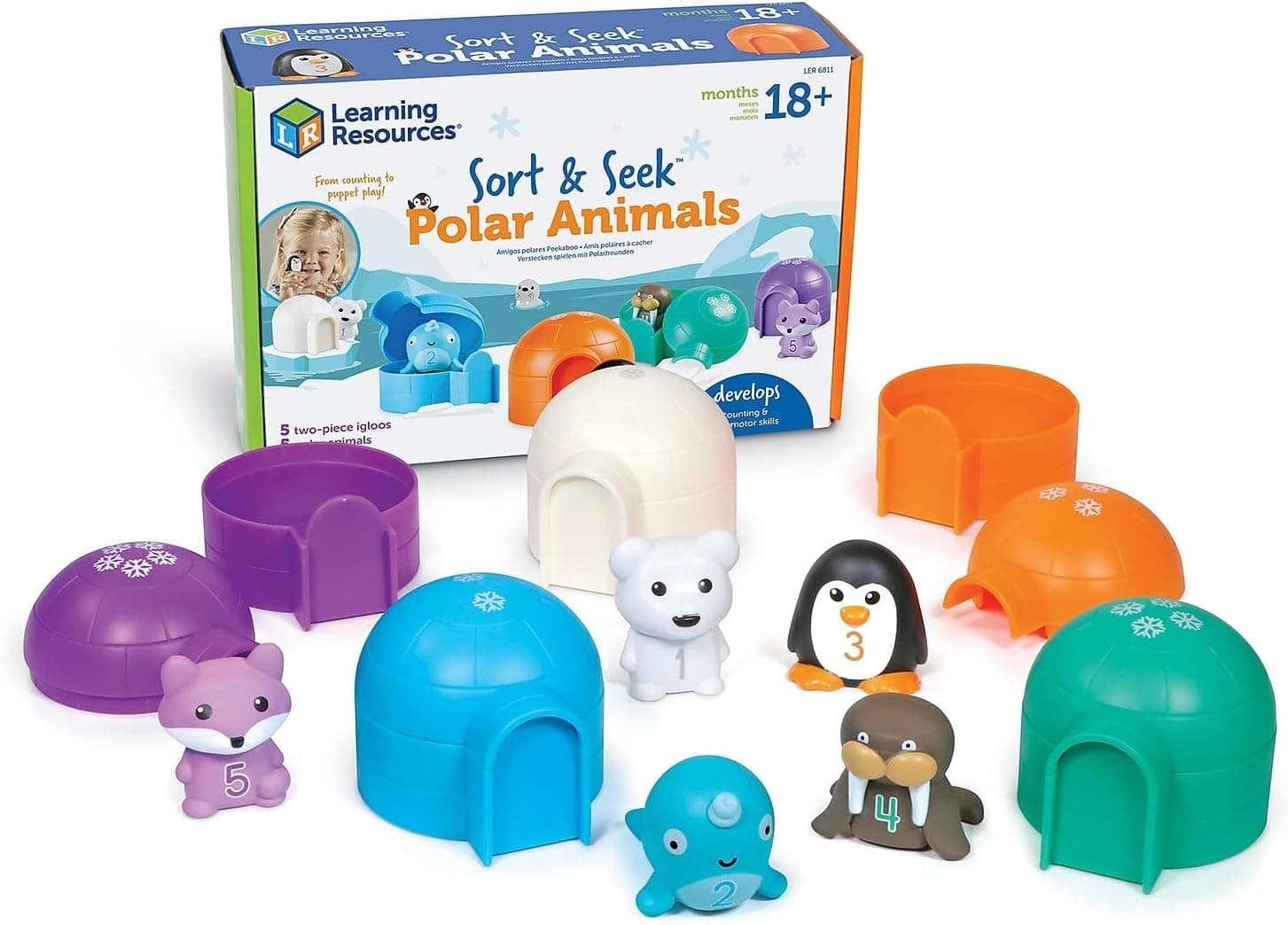 Learning Resources Sort & Seek Polar Animals 15 pieces 🧸